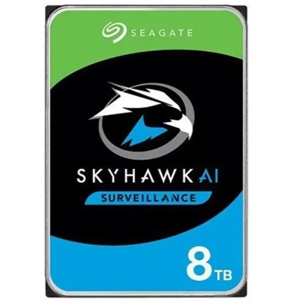8TB SEAGATE 3.5 SKYHAWK AI SATA 7200RPM 256MB 7/24 SECURITY ST8000VE001 (كفالة لمدة 5 سنوات)