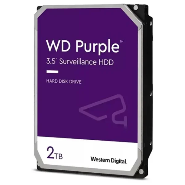 2 TB WD 3.5 PURPLE SATA3 5400RPM 64MB 7/24 WD23PURZ (كفالة لمدة 3 سنوات)