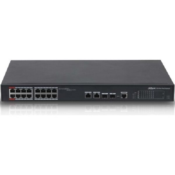 DAHUA DH-PFS4218-16ET-240-V3 18+2 10/100 Managed (L2) +2 Port Gb. 2 SFP 16 PORT POE 240W Metal Case